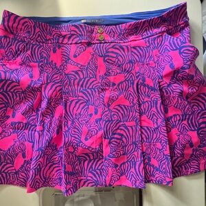 Lilly Pulitzer Luxletic Kimika Pink Patterned Skort